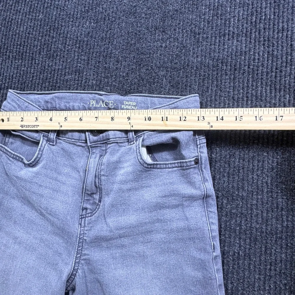 The Children's Place Jeans Boys 12 Grey Taper Fuseau Casual Adjustable Waist